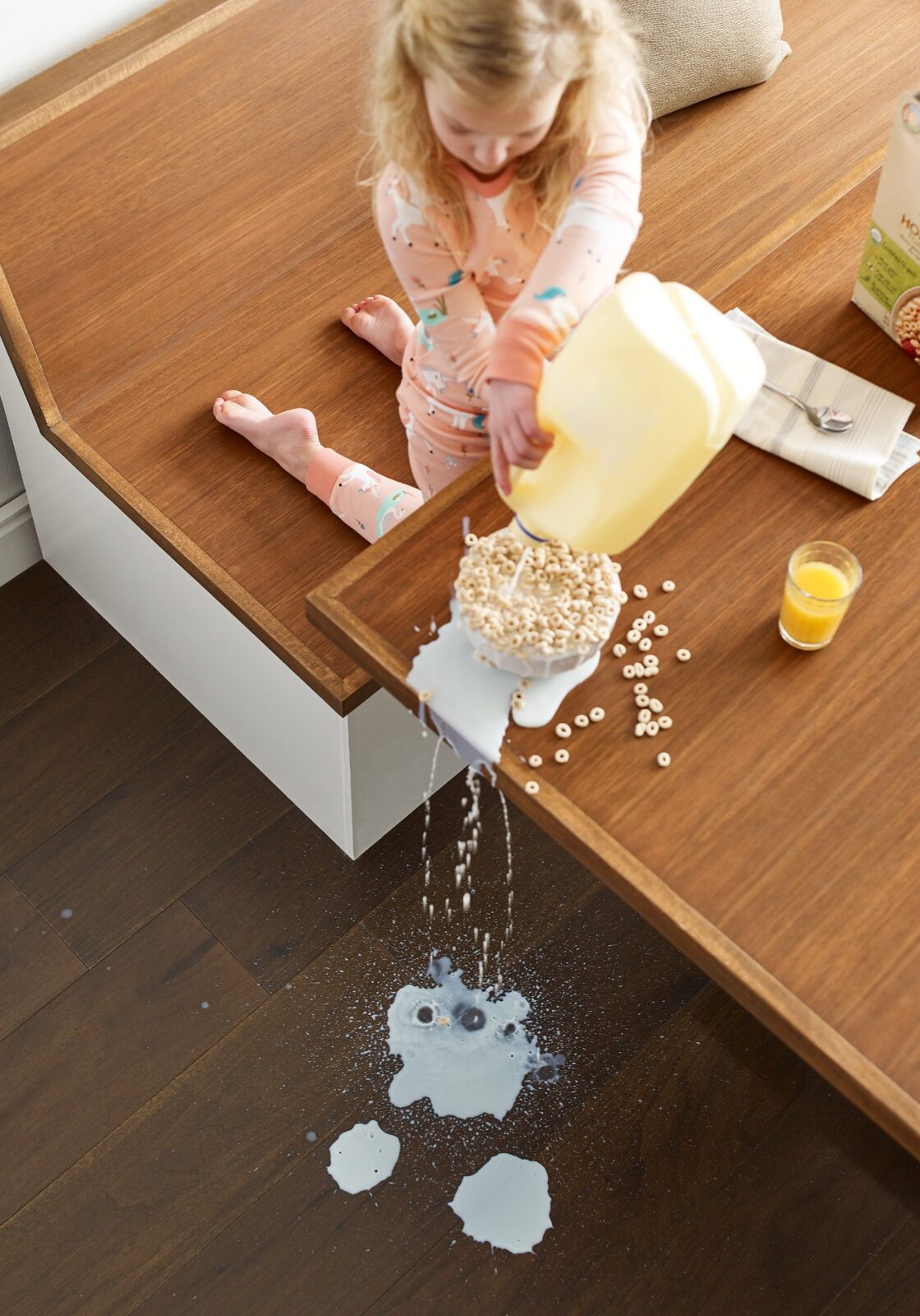 Milk spill cleaning | Floor to Ceiling Grand Rapids